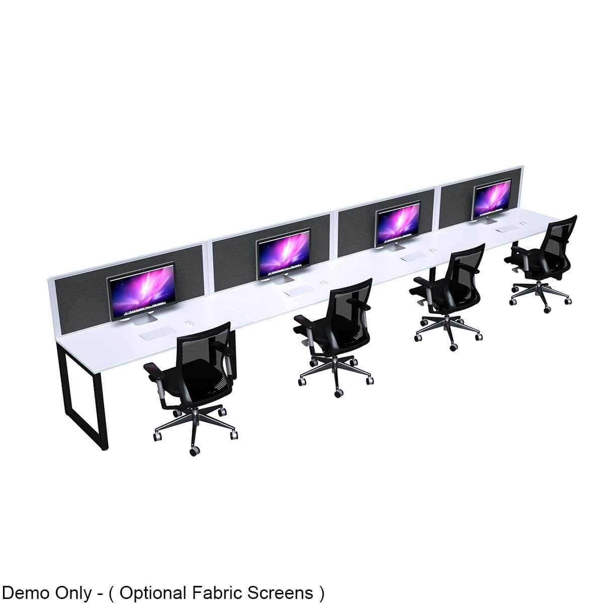 Buy 4-Person Straight Desk Workstation Online | BDO Furniture